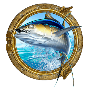 Action Charter Service Fishing Charter Porthole Logo